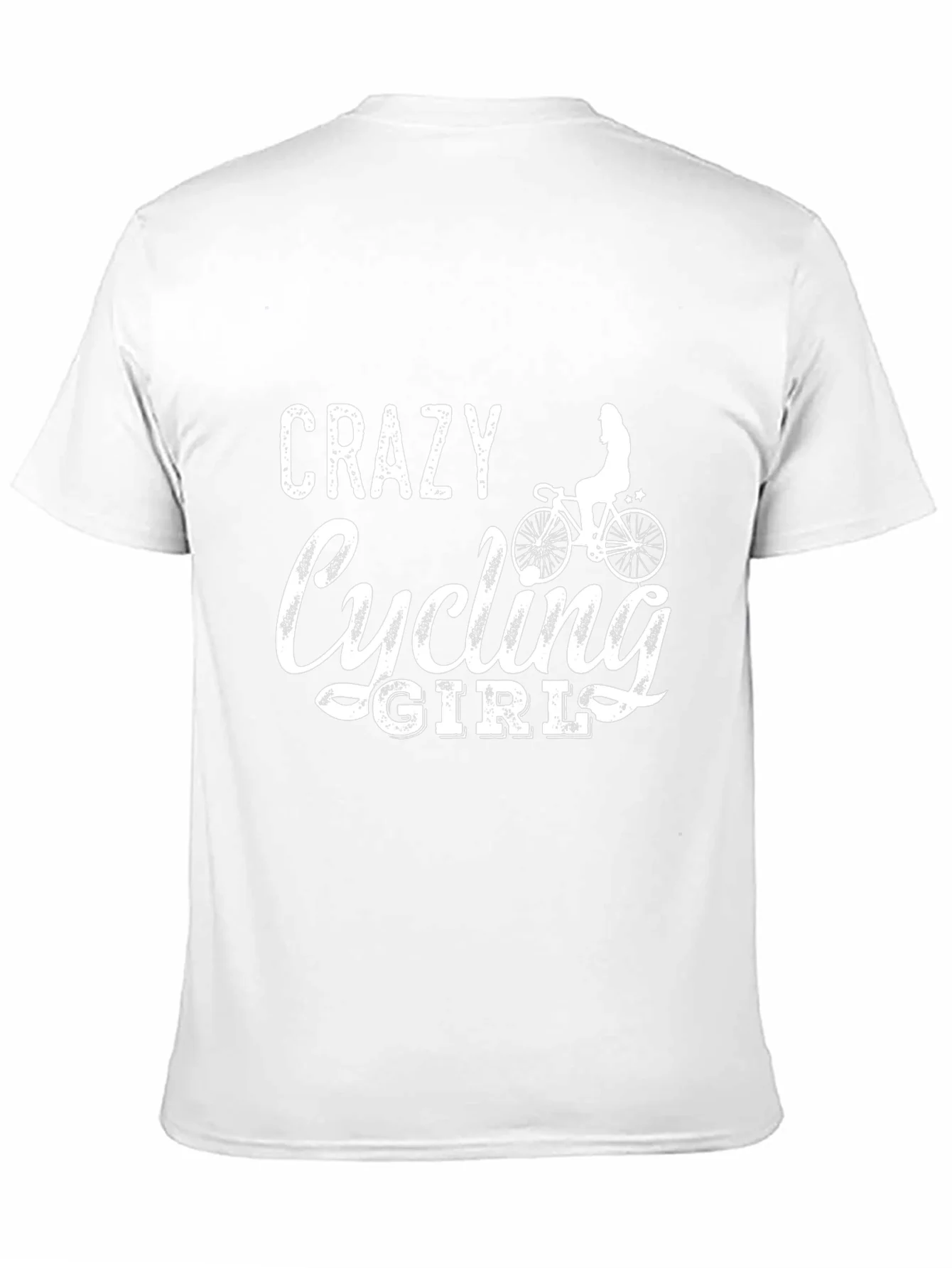 Crazy Cycling Girl T-Shirt - Black Cotton Tee