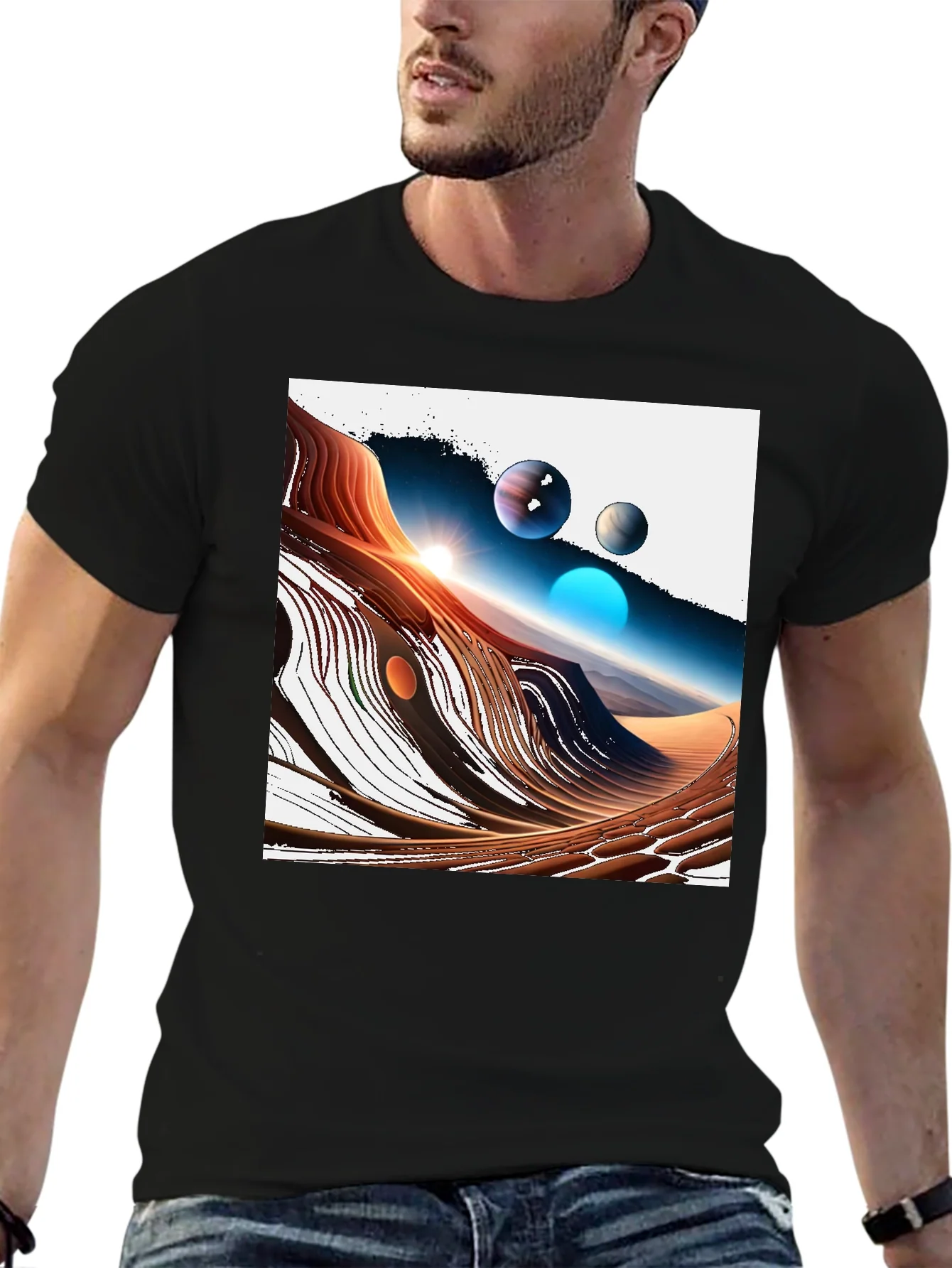 Cosmic Desert T-Shirt - Unique Graphic Tee