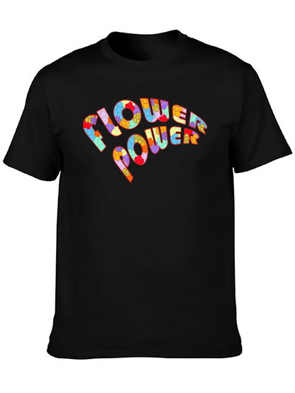 Flower Power Graphic T-Shirt - Retro Design