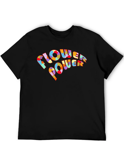 Flower Power Graphic T-Shirt - Retro Design