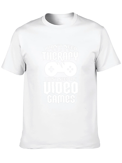 Funny Gamer T-Shirt - Video Games Therapy Tee