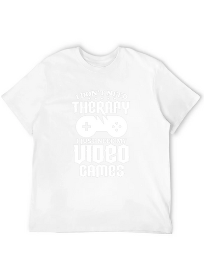 Funny Gamer T-Shirt - Video Games Therapy Tee