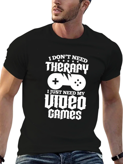 Funny Gamer T-Shirt - Video Games Therapy Tee