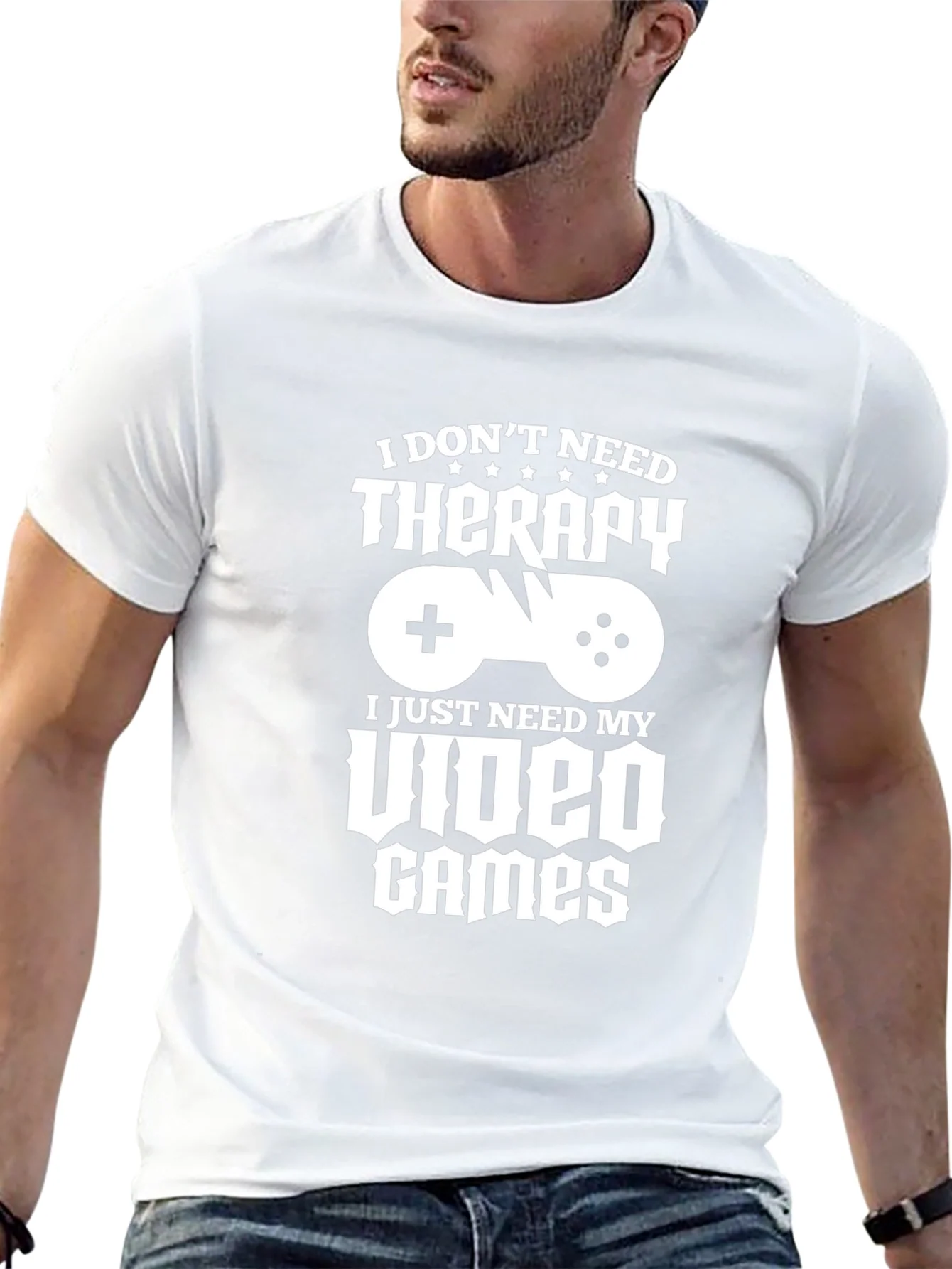 Funny Gamer T-Shirt - Video Games Therapy Tee