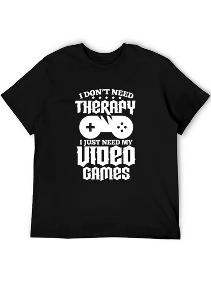 Funny Gamer T-Shirt - Video Games Therapy Tee