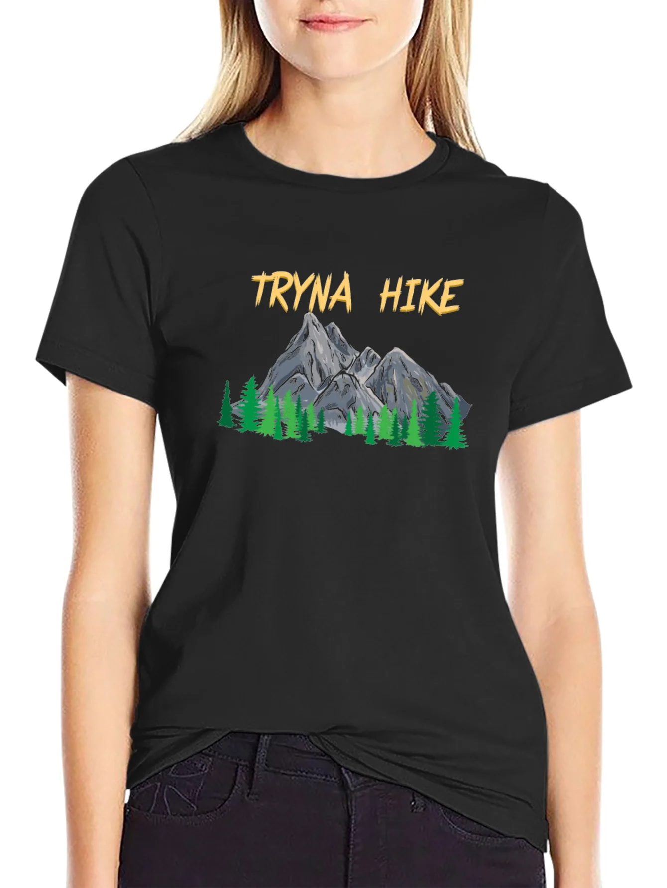Tryna Hike Graphic T-Shirt - Outdoor Adventure Tee