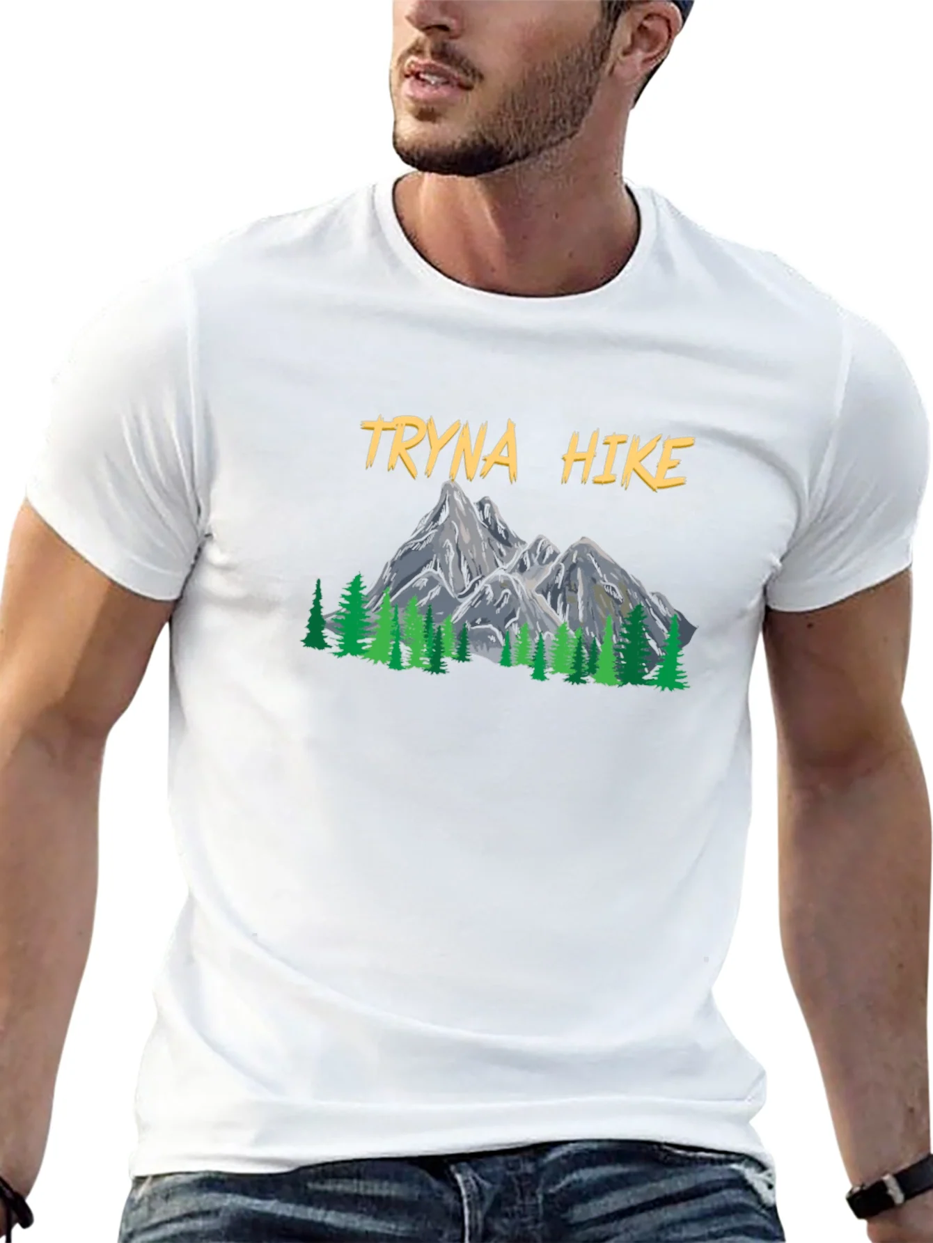 Tryna Hike Graphic T-Shirt - Outdoor Adventure Tee