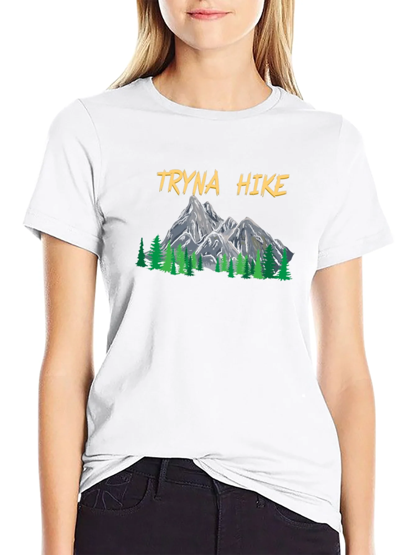 Tryna Hike Graphic T-Shirt - Outdoor Adventure Tee