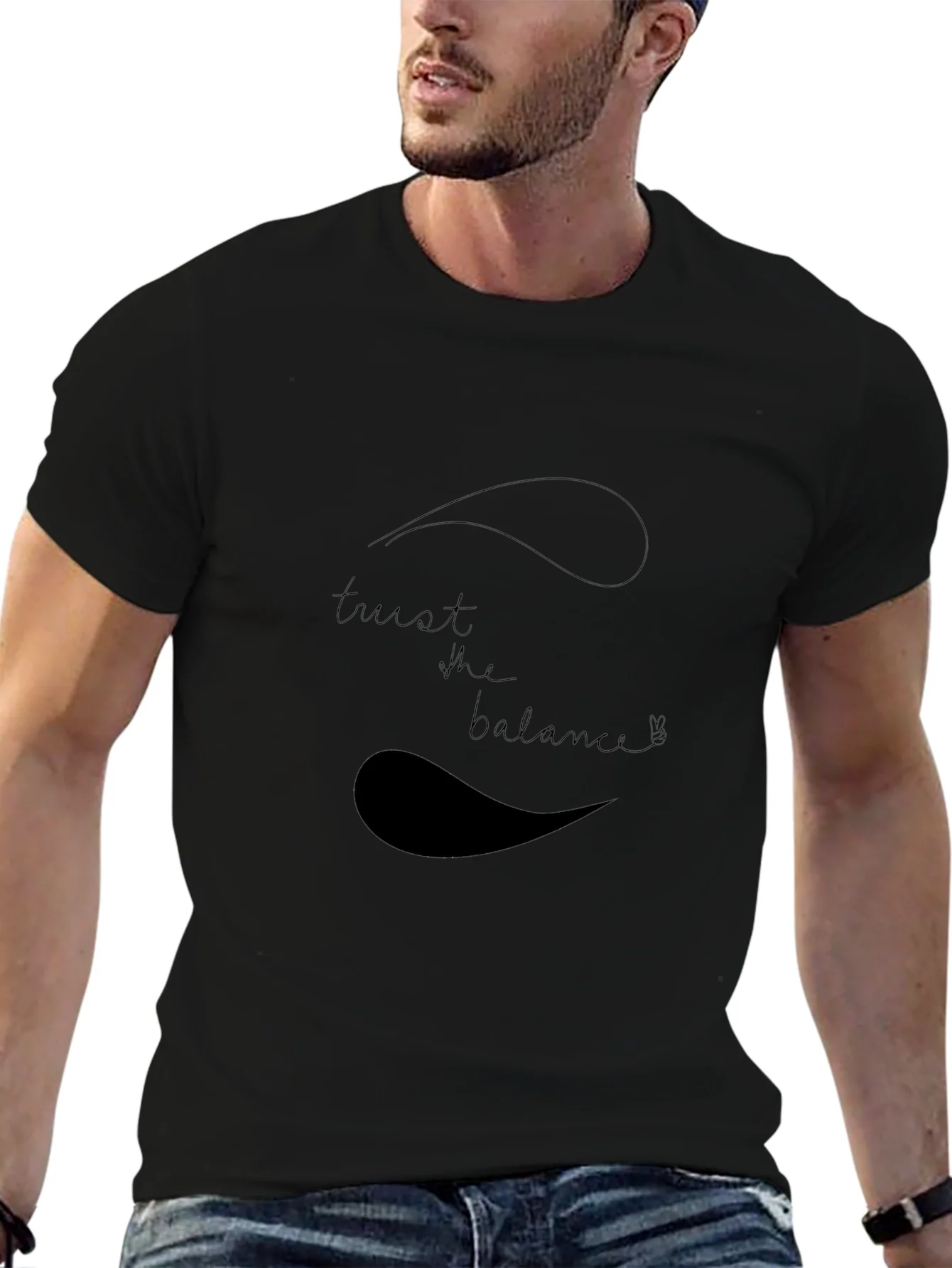 Trust the Balance Black Graphic Tee