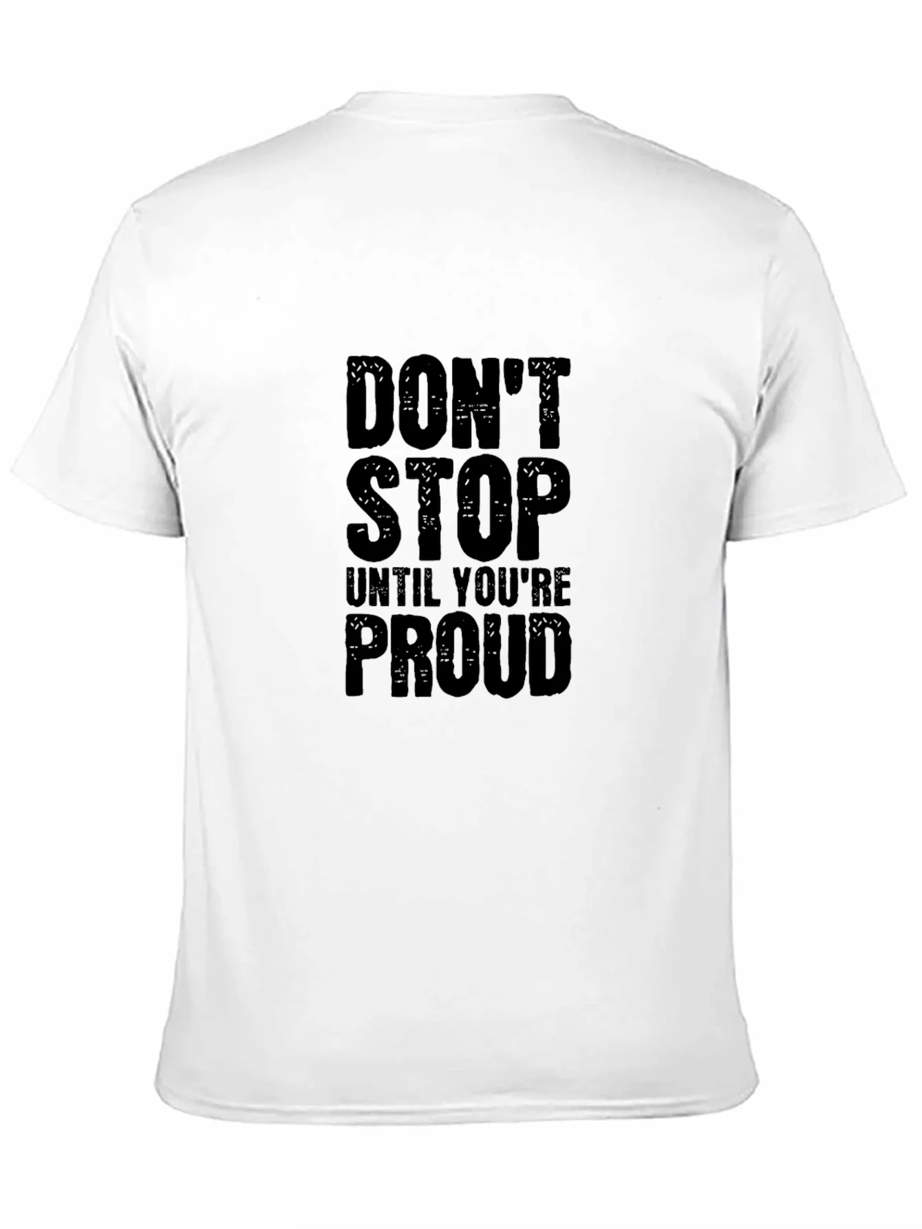 Motivational Dont Stop Graphic Tee - Black Cotton