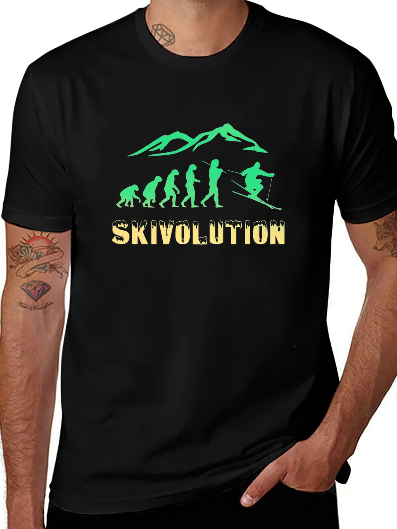 Skivolution T-Shirt: Evolution of Skiing