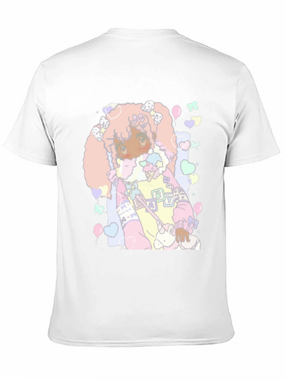 Kawaii Anime Graphic Tee - Pastel Goth Style