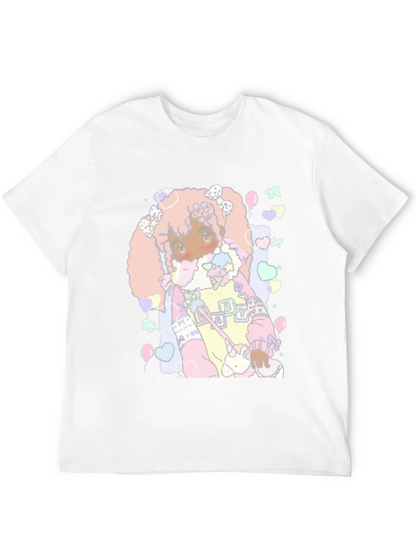 Kawaii Anime Graphic Tee - Pastel Goth Style