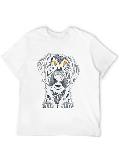 Dog Sketch Graphic Tee - Unisex Cotton T-Shirt