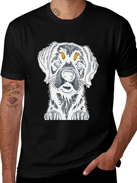 Dog Sketch Graphic Tee - Unisex Cotton T-Shirt