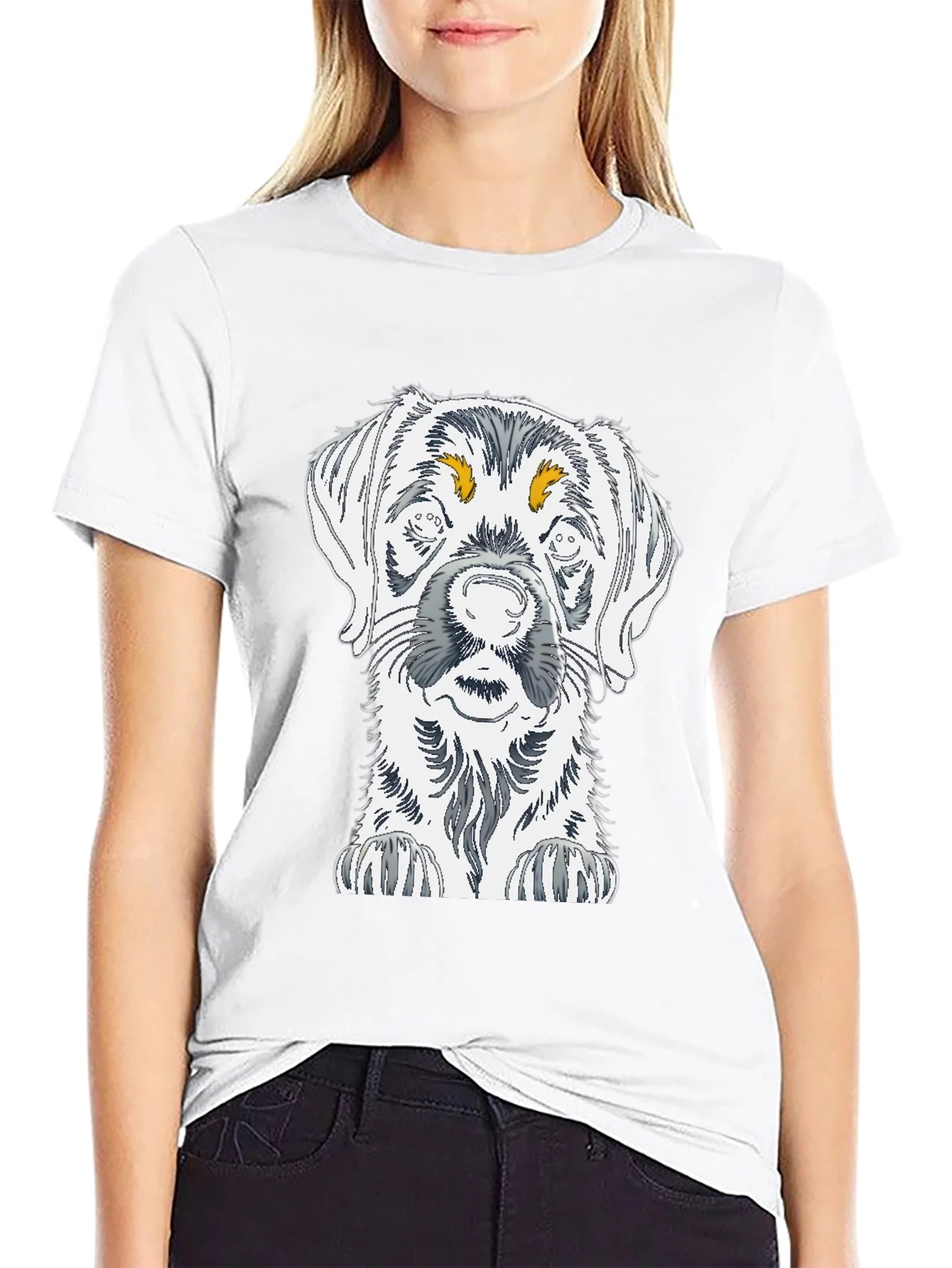 Dog Sketch Graphic Tee - Unisex Cotton T-Shirt