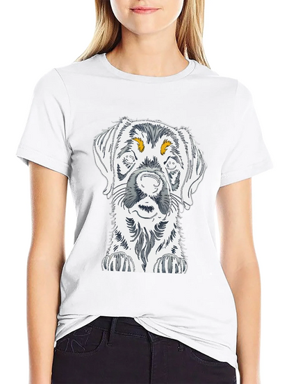 Dog Sketch Graphic Tee - Unisex Cotton T-Shirt