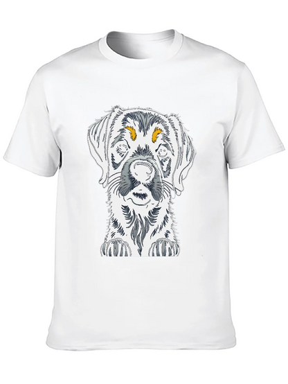 Dog Sketch Graphic Tee - Unisex Cotton T-Shirt