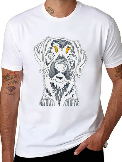 Dog Sketch Graphic Tee - Unisex Cotton T-Shirt