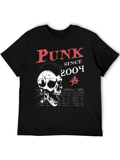 Punk Since 2004 Skull Graphic T-Shirt