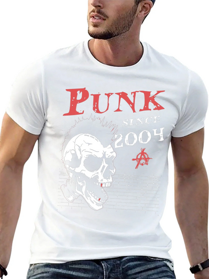 Punk Since 2004 Skull Graphic T-Shirt