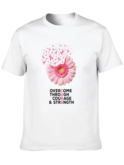 Breast Cancer Awareness T-Shirt: Overcome with Courage