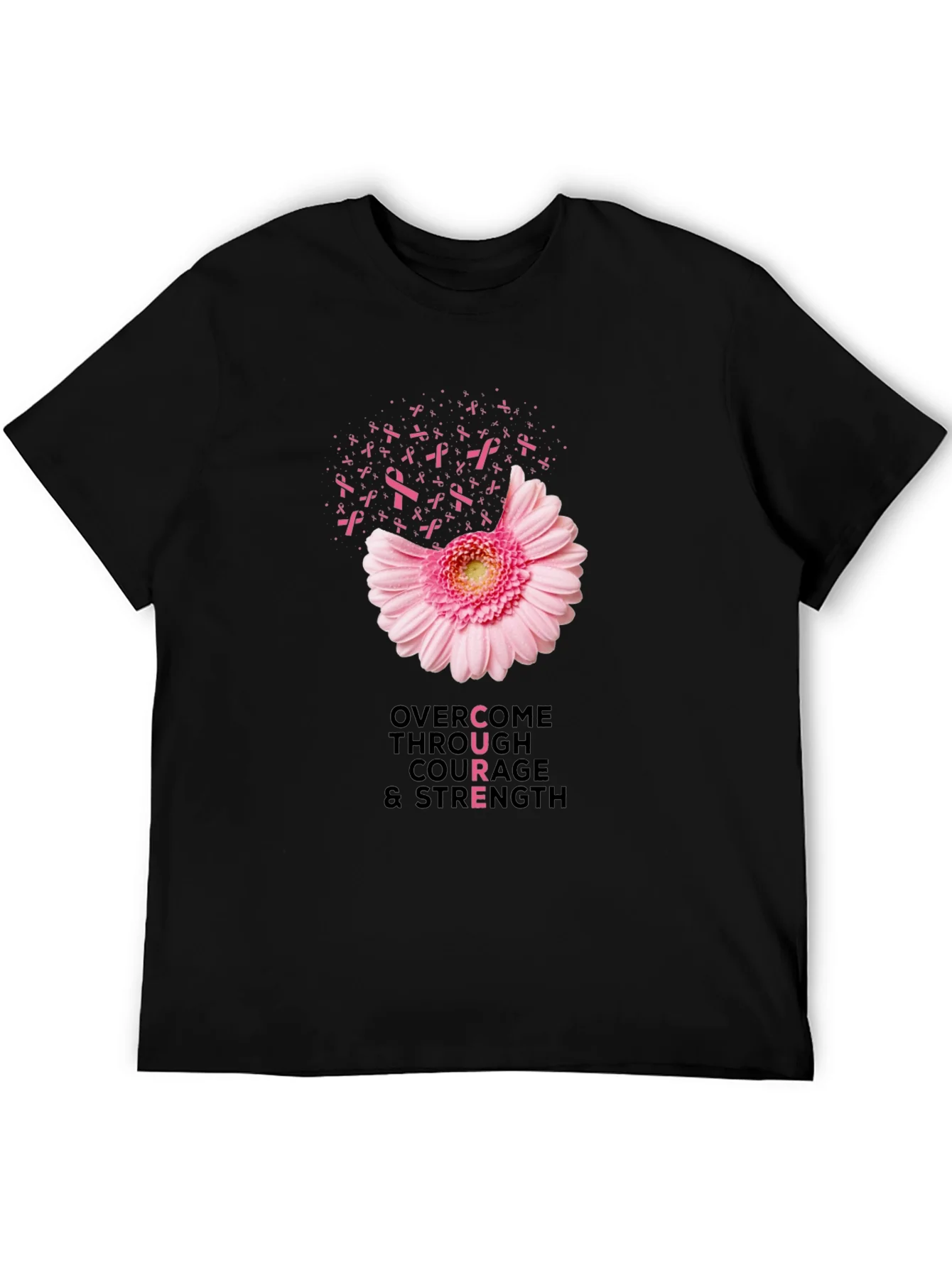 Breast Cancer Awareness T-Shirt: Overcome with Courage