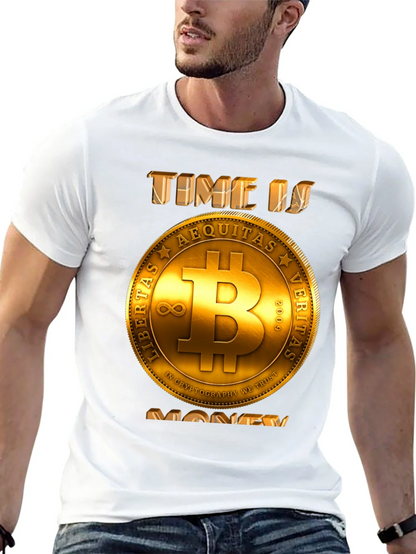 Bitcoin Time is Money T-Shirt - Crypto Currency Tee