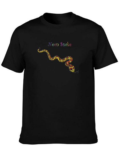 Neon Snake Graphic Tee - Unique Design