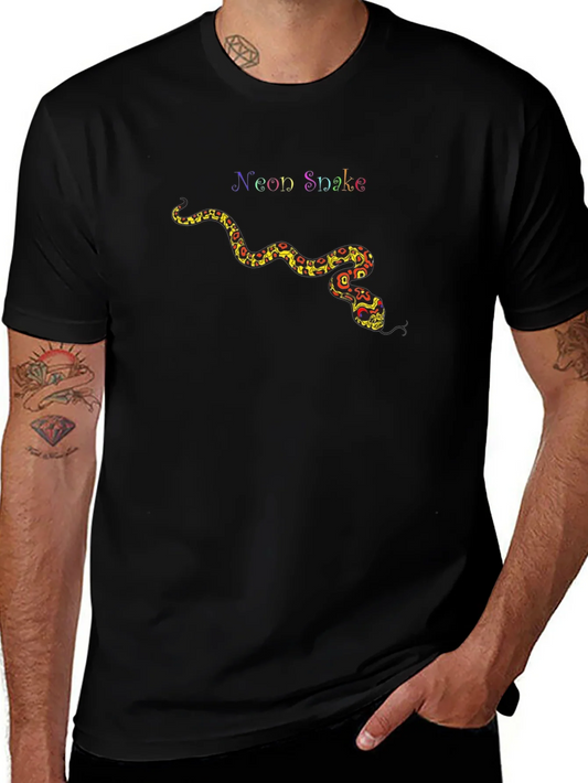 Neon Snake Graphic Tee - Unique Design