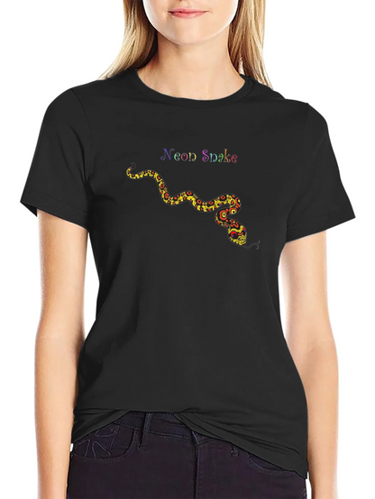 Neon Snake Graphic Tee - Unique Design