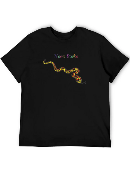 Neon Snake Graphic Tee - Unique Design