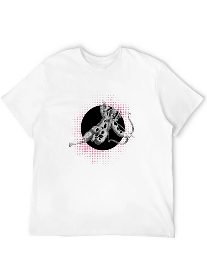 Abstract Graphic Tee - Stylish Mens Black T-Shirt