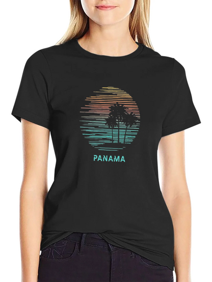 Retro Panama Palm Tree T-Shirt