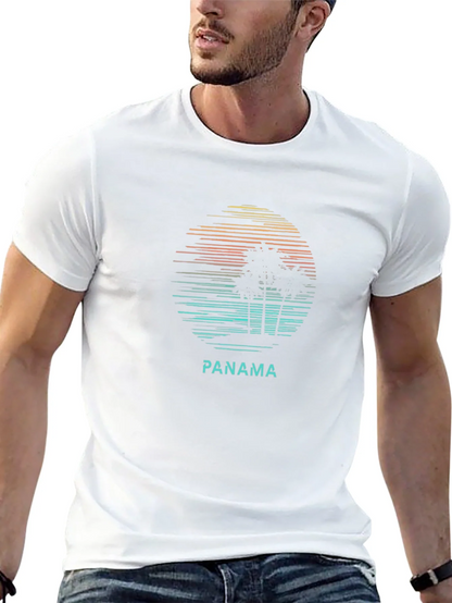 Retro Panama Palm Tree T-Shirt