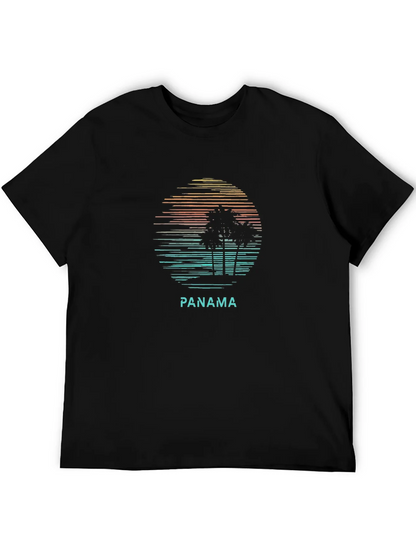 Retro Panama Palm Tree T-Shirt