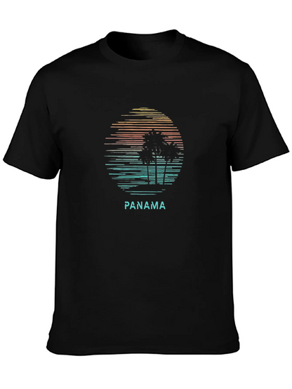 Retro Panama Palm Tree T-Shirt
