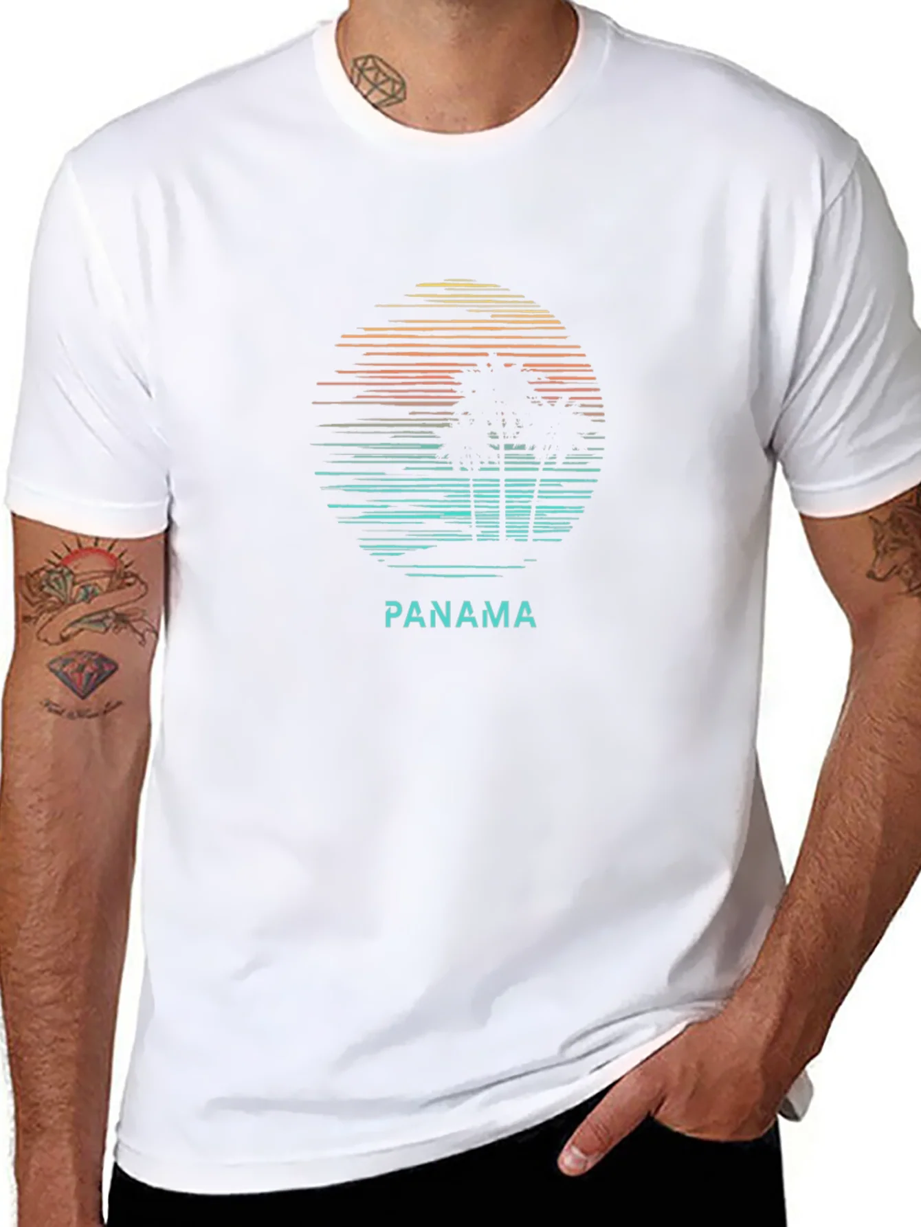 Retro Panama Palm Tree T-Shirt