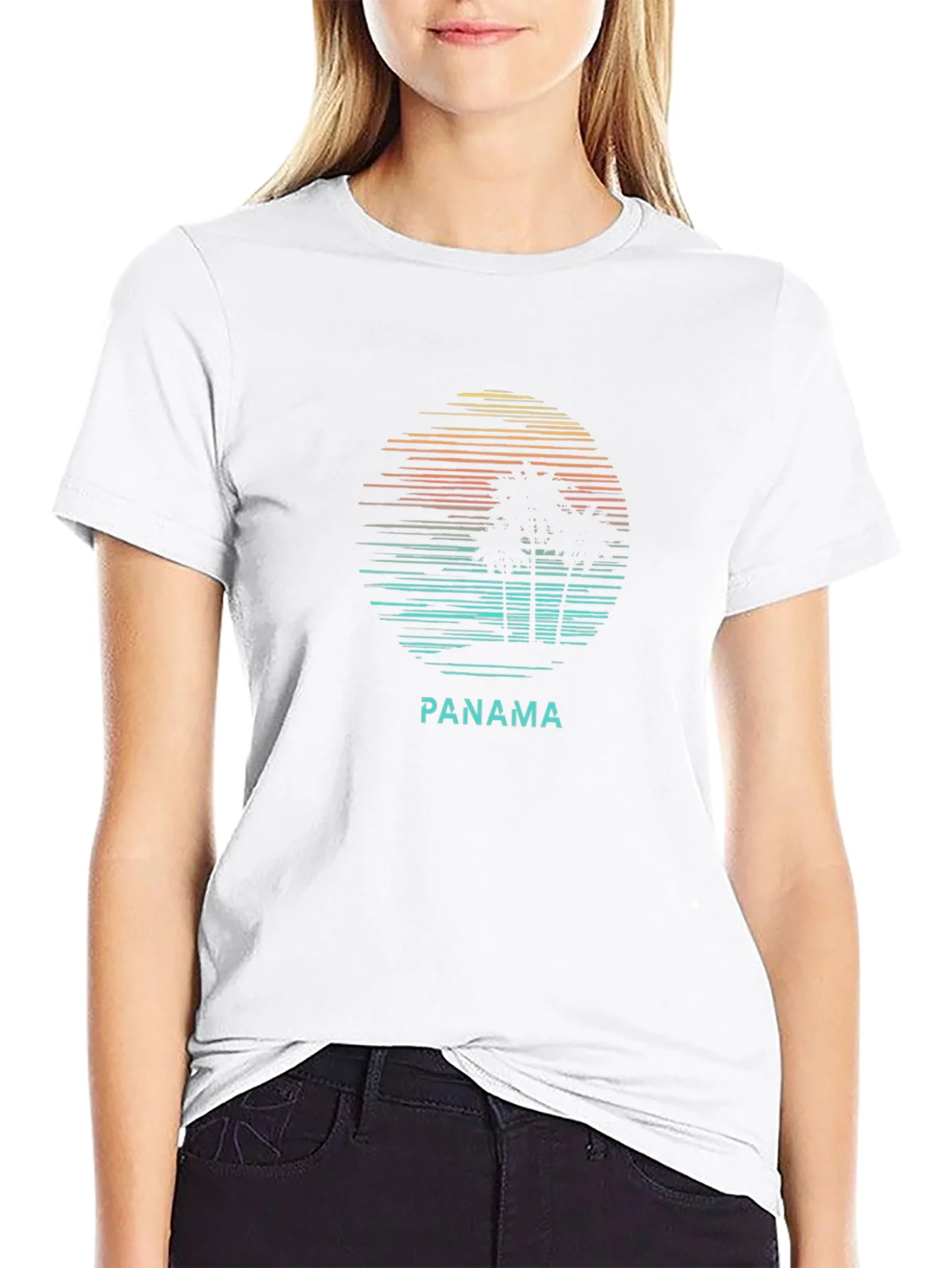 Retro Panama Palm Tree T-Shirt