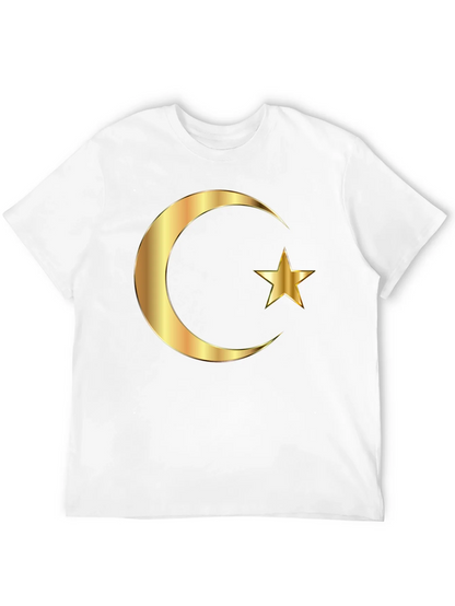 Islamic Crescent Star Graphic Tee - Black