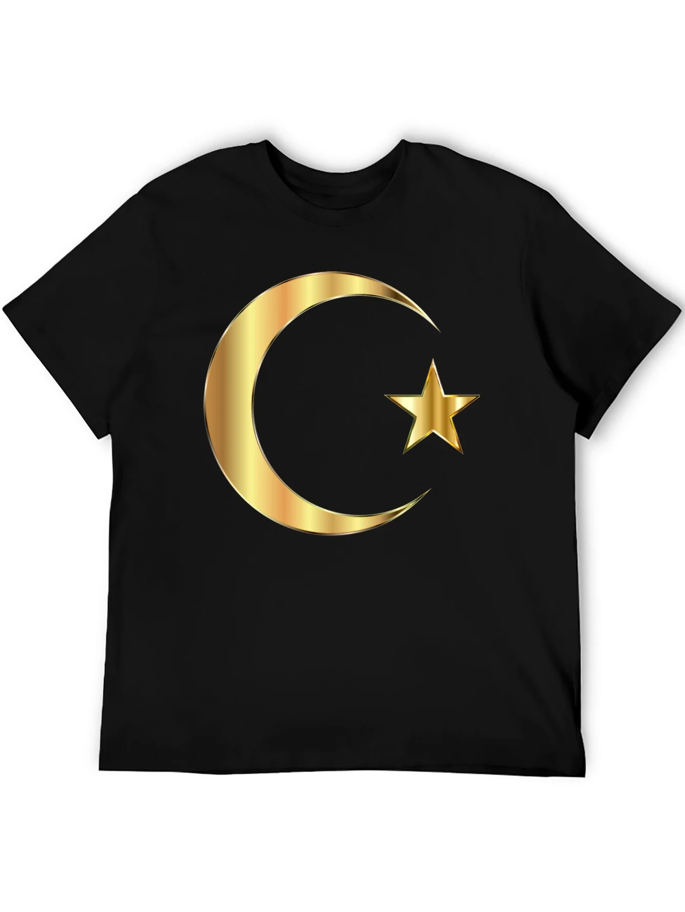 Islamic Crescent Star Graphic Tee - Black