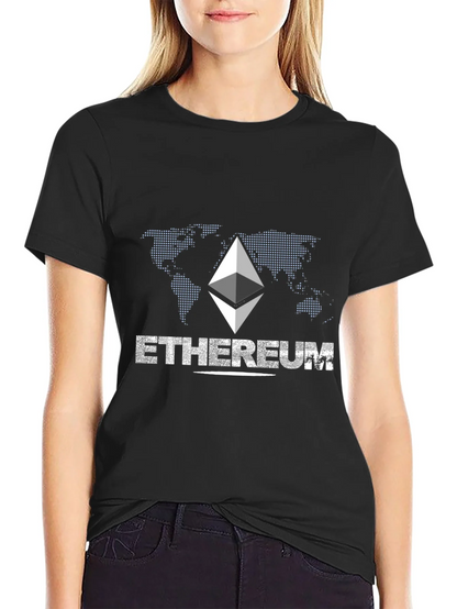 Ethereum Graphic Print Black T-Shirt