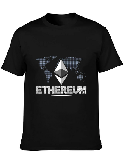 Ethereum Graphic Print Black T-Shirt