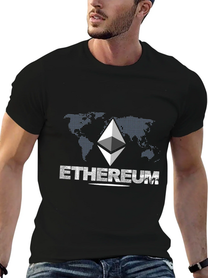 Ethereum Graphic Print Black T-Shirt