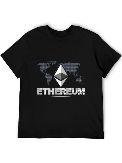 Ethereum Graphic Print Black T-Shirt