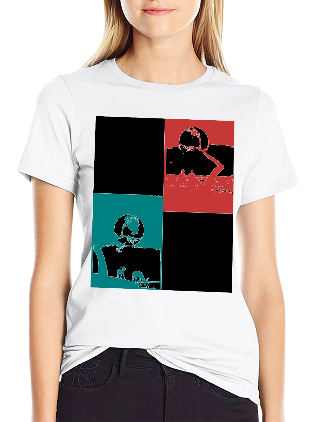 Modern Graphic Block Tee