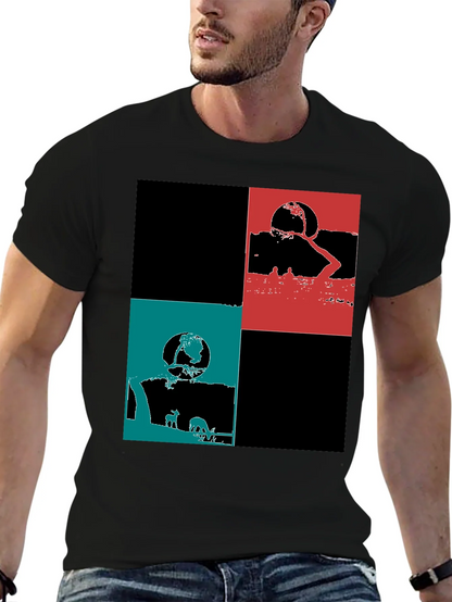 Modern Graphic Block Tee