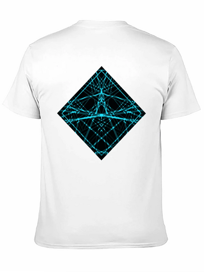 Geometric Lines Graphic Tee - Mens Black Shirt