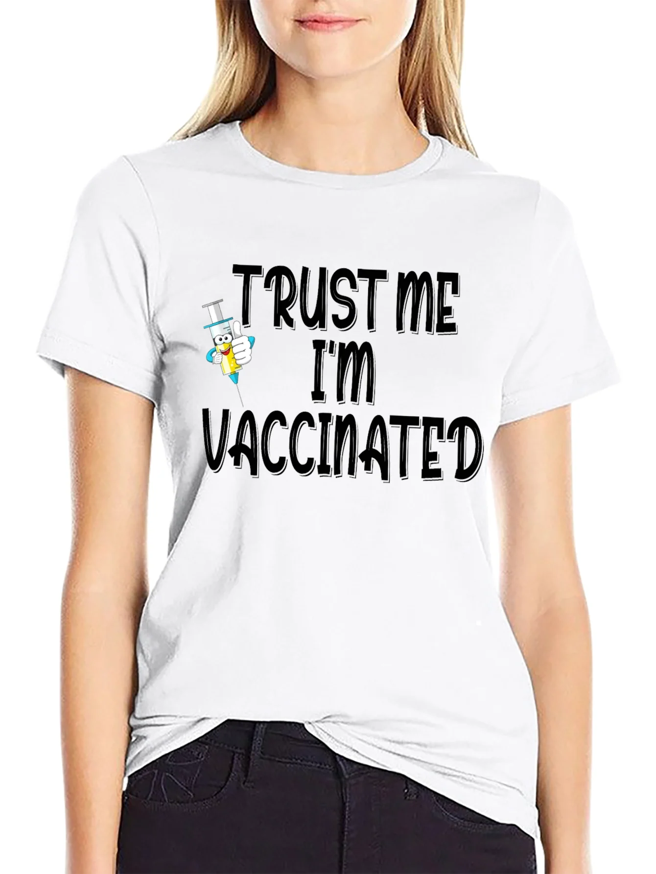 Trust Me Im Vaccinated Black T-Shirt