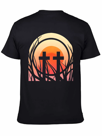 Sunset Cross Graphic Tee - Stylish Comfort